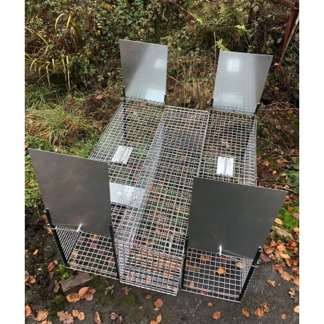 X2 boites 2 entrées avec appât centrale 100x45x105